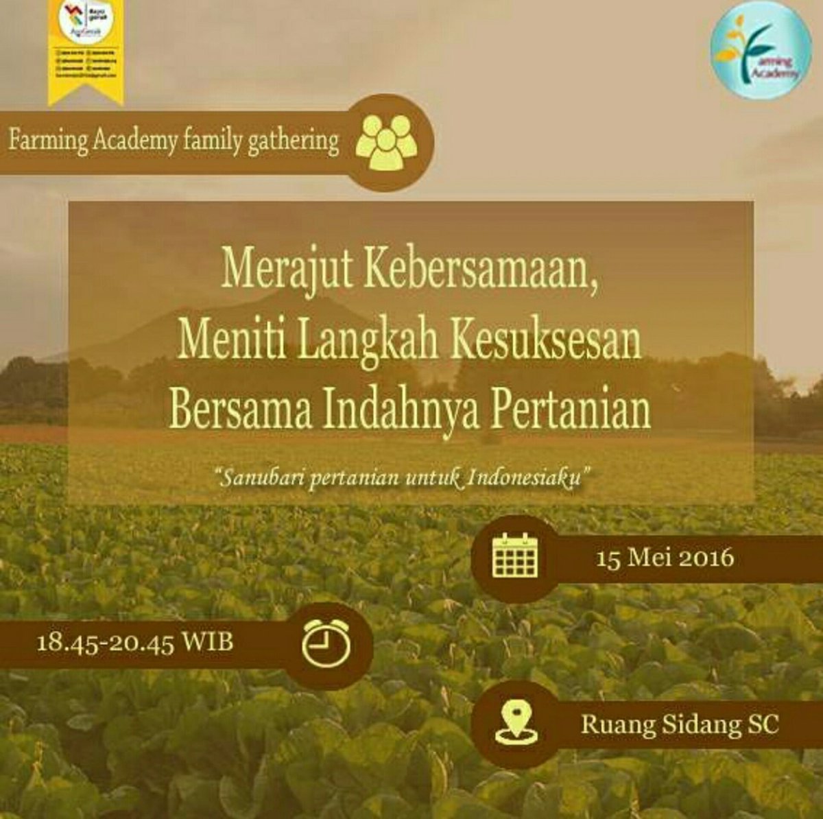 Pembekalan praktek lapang Farming Academy 2016