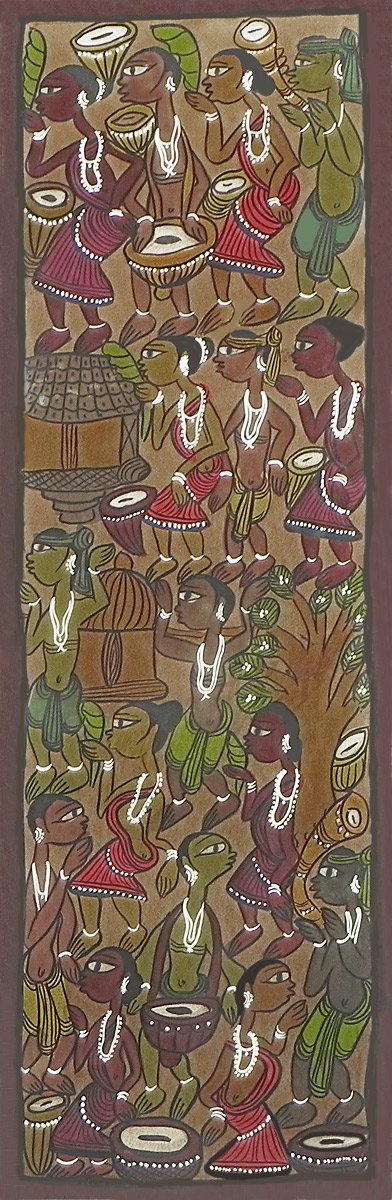 Gaathacrafts's tweet photo. From village to village, they sang painted stories. #patuas #patchitra #kalighatpaintings #santhal #bengal #gaatha https://t.co/SaTlf8WVJv