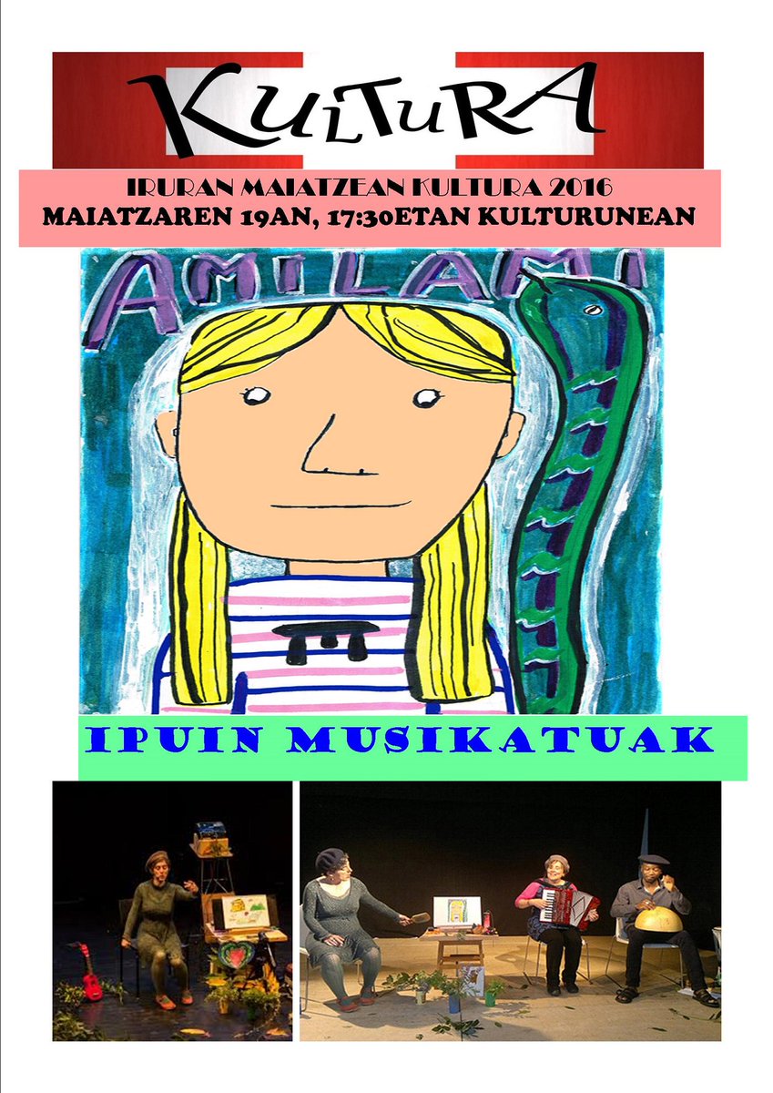 KBulegoa's tweet photo. Maiatzaren 19an Irurako kulturunean Amilami Ipuin musikatuak https://t.co/bUGiDGKt3N