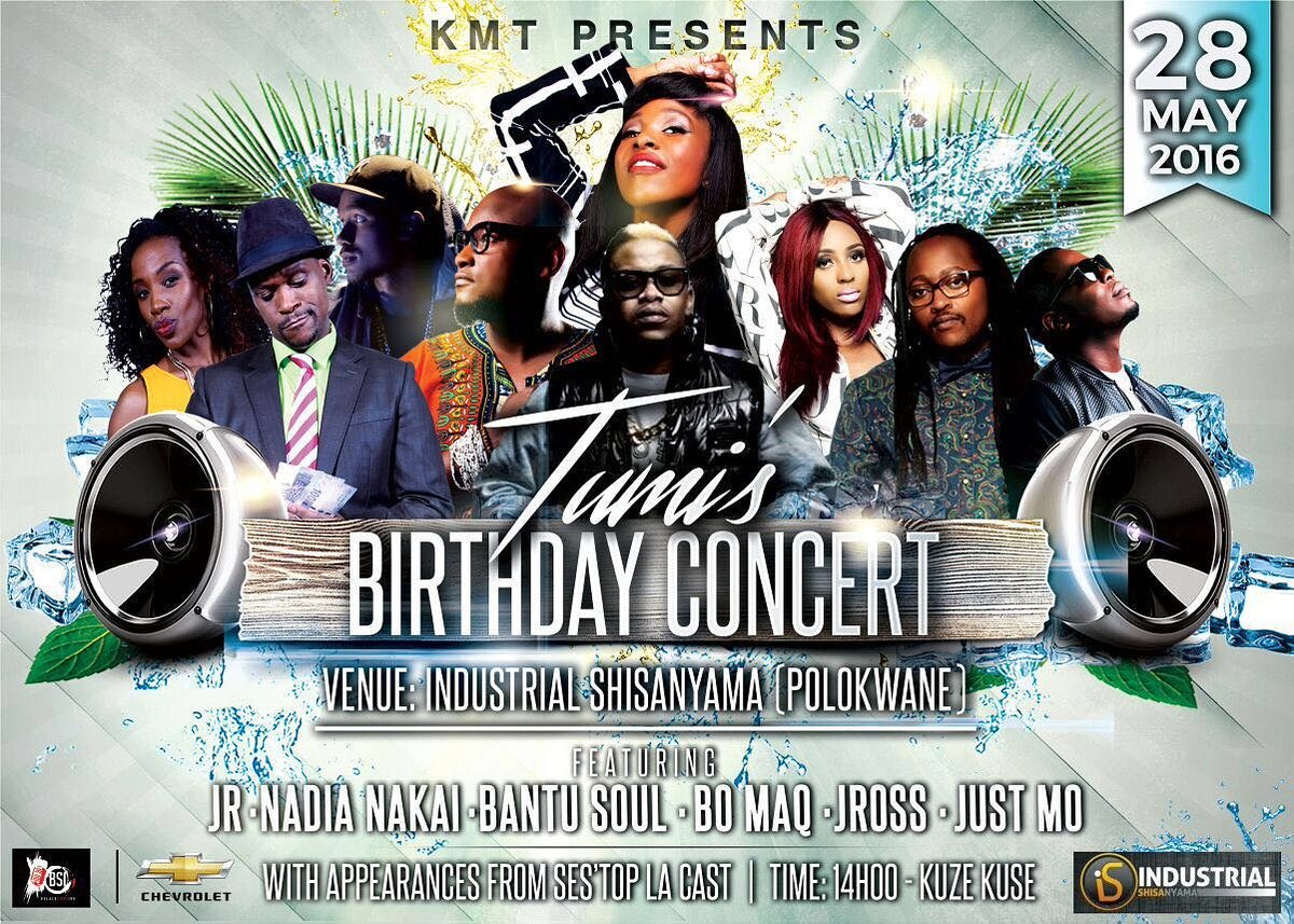 The #SesTopLa crew will be out on May 28th for <a href="/TumiMasemola/">Tumi Masemola</a> BDAY celebration e Industrial Shisa Nyama #PLK  #WOZANI