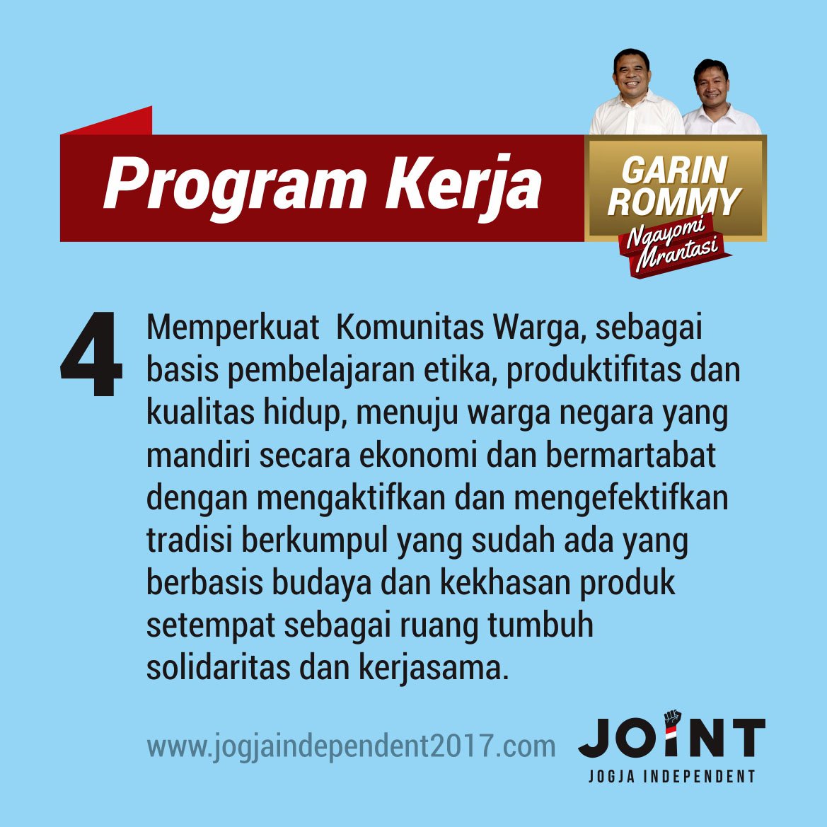 4/9

Tentang Komunitas Warga sebagai basis pembelajaran.

#ProgramGarinRommy