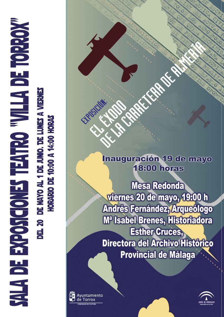 CulturaTorrox's tweet photo. EXPOSICIÓN “EL ÉXODO DE LA CARRETERA DE ALMERÍA, febrero de 1937”.19 de mayo 18:00 horas #torrox #elmorche https://t.co/mPskrJ7ETl