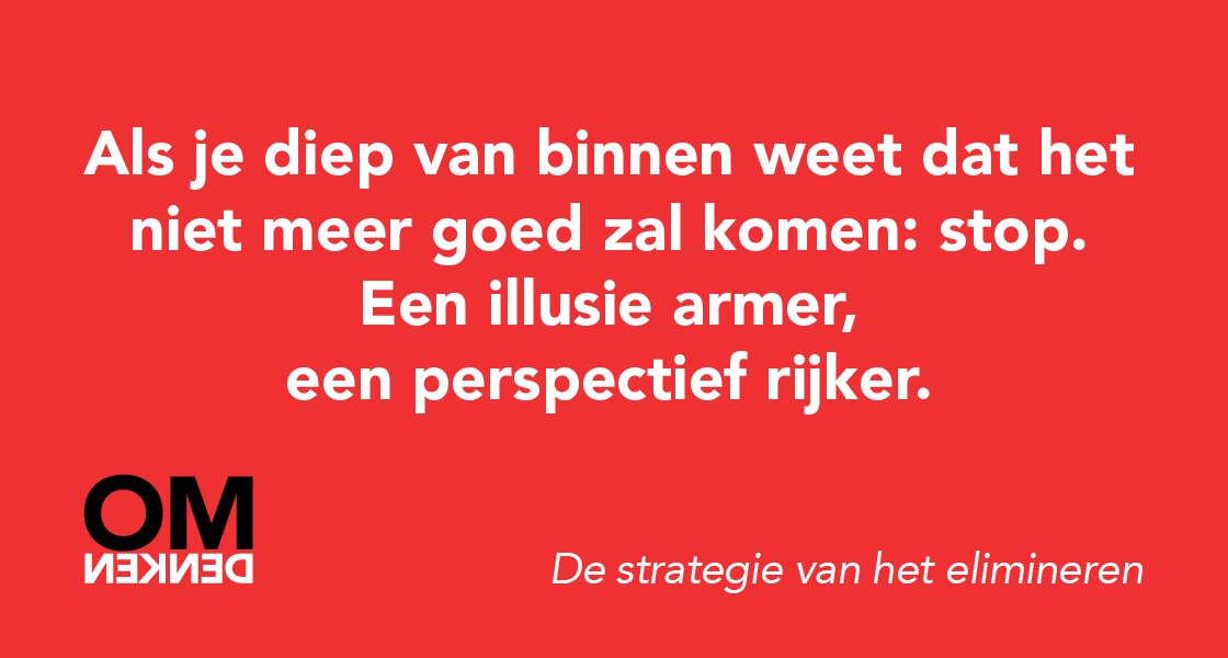 Omdenken's tweet photo. De strategie van het elimineren. https://t.co/VY4Dnib2H8