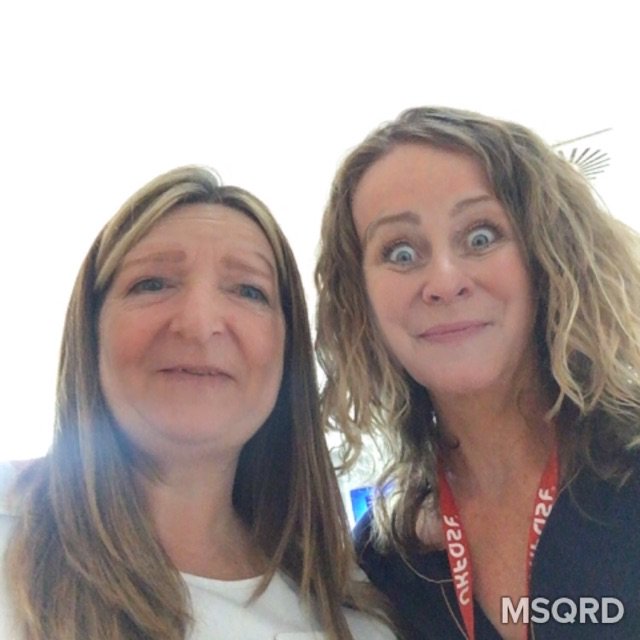 TracyIronmonger's tweet photo. Faceswap @ProdoDigital , think I prefer my new one #ukinbound2016 https://t.co/U74RFW2aSb