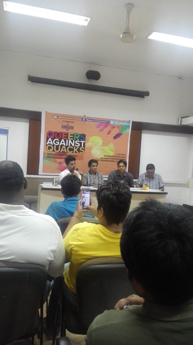 QueersAQuacks's tweet photo. An engrossing Q&amp;A session is on! @HumsafarTrust @yaariyan_lgbtq   #Nothing2Cure https://t.co/hZlh8oYvts