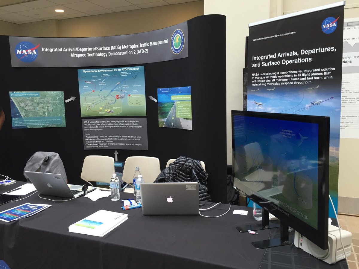 emcwang's tweet photo. Stop by the @nasaaero booth across from Drone Zone if you're at #TechCenterTuesday @ATCA_now #UTM #ATD2 #ACY16 ✈ https://t.co/piDkUlYogq