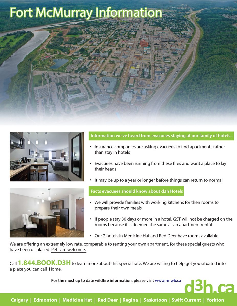 DaysInnMedHat's tweet photo. Help if needed! #FortMacFire #ymmfire #d3hhotels https://t.co/lEUCTsismC