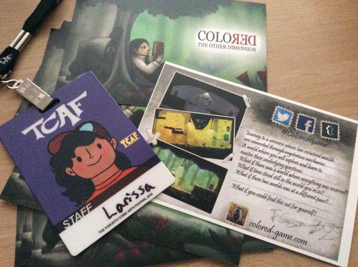 ColoredGame's tweet photo. Our artist was busy volunteering at #TCAF16 but was giving out postcards! If you're joining us from #TCAF, welcome! https://t.co/HtCaGVZtFq