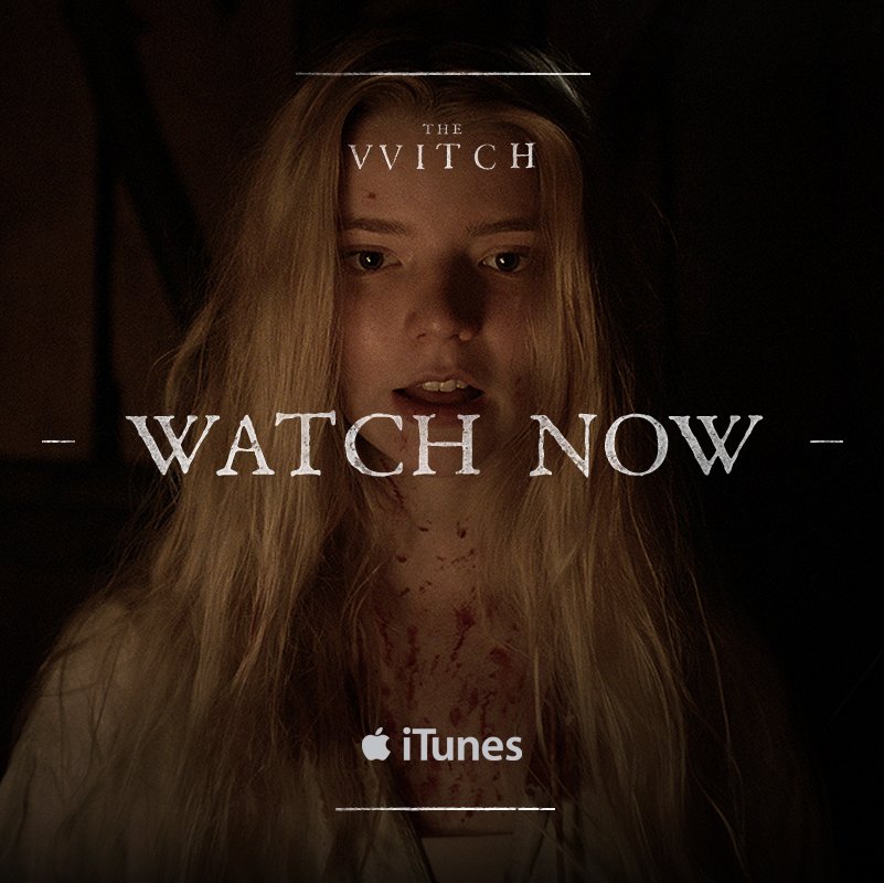 Step into an exquisite nightmare from the past. Watch #TheWitchMovie today on <a href="/iTunesMovies/">iTunes Movies</a>: bit.ly/TheWitch_iTunes