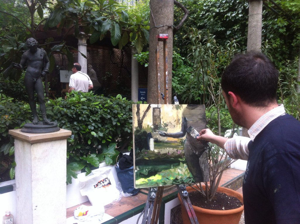 marcopardoarte's tweet photo. En @MuseoSorolla con @victoralba_ y otros tantos artistAs visuales robando el color a los jardines. #pinturanatural https://t.co/YkOx7M0YAg