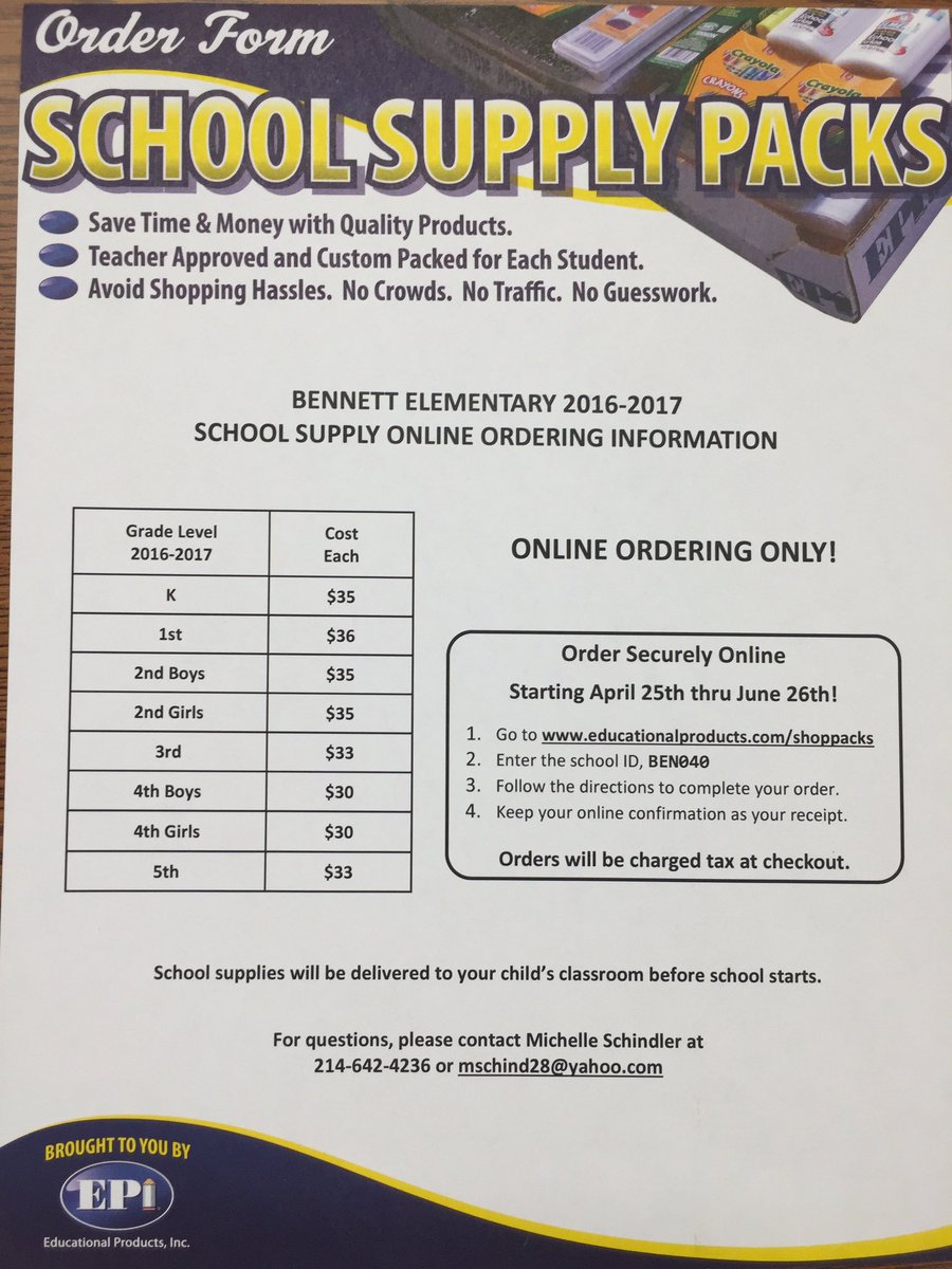 🐻🐾Order your PTO sponsored school supply packs for next school year <a href="/BennettBears/">Bennett Bears</a>✂️📝📘🖍