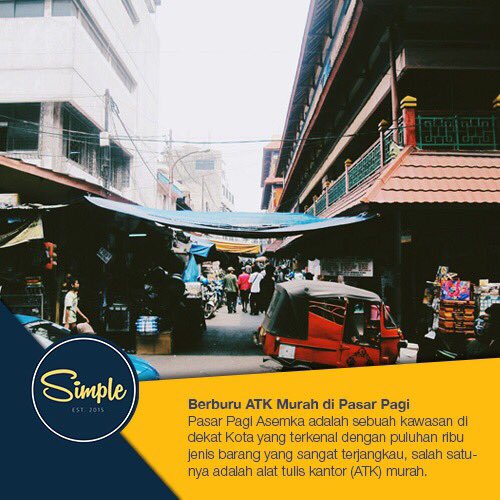 iwearsimple's tweet photo. Pasar Pagi Asemka :) https://t.co/L4y2HRckP6