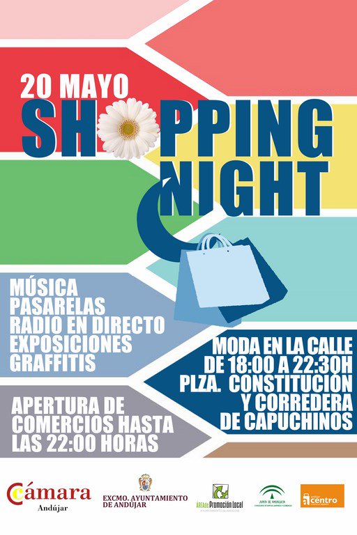 El sector comercial prepara para el viernes 20 de mayo una nueva edición de Andújar Shopping Night por primavera