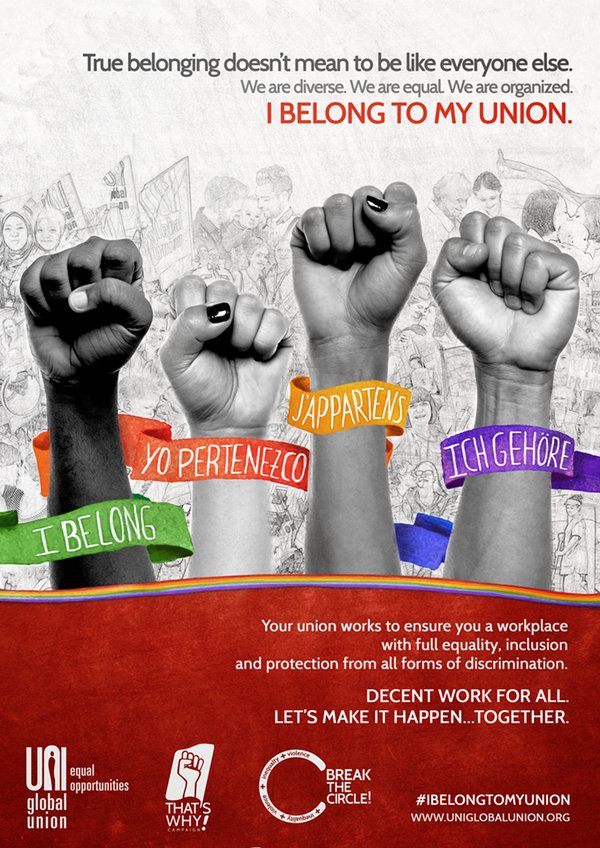 #IDAHOT2016 Because we are all different and yet we are the same #IBELONGTOMYUNION <a href="/UNIEuropaYouth/">UNI Europa Youth</a> <a href="/UNIAmericayouth/">UNIAmericayouth</a>