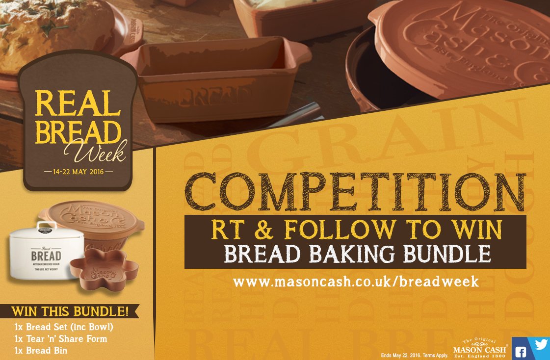 .@MasonCash_UK has a #RealBreadWeek draw using their own #breadweek hashtag masoncash.co.uk/breadweek