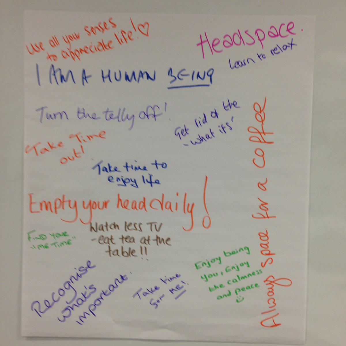 MrsReadandWrite's tweet photo. Key learning from #mindfulness session @LinziG_BaH @ChaplainKaren @PaulaW_BaH #bhconnect #learningatworkweek https://t.co/ArvWnmKrEP