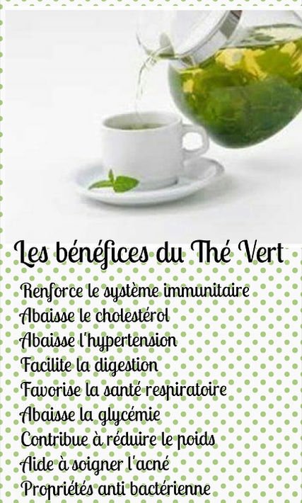 Les bénéfices du #thévert :)