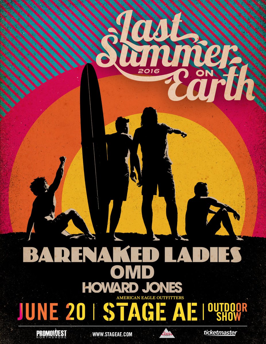 Stage_AE's tweet photo. . @barenakedladies brings #TLSOE Tour through w/ @OfficialOMD & @howardjones on 6/20! Tix: https://t.co/sU3tmzdClB https://t.co/RTY7LwzSiI