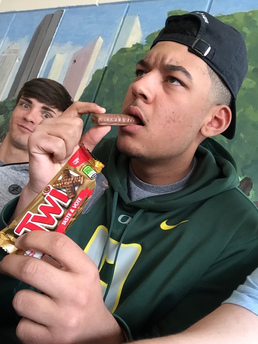 The_Twixmen's tweet photo. Loyal Fan Alert! Loyal fan Alert! Looks like he won a tasty Trix bar for always sticking by our side! Dm us to win. https://t.co/gUKa80daWv