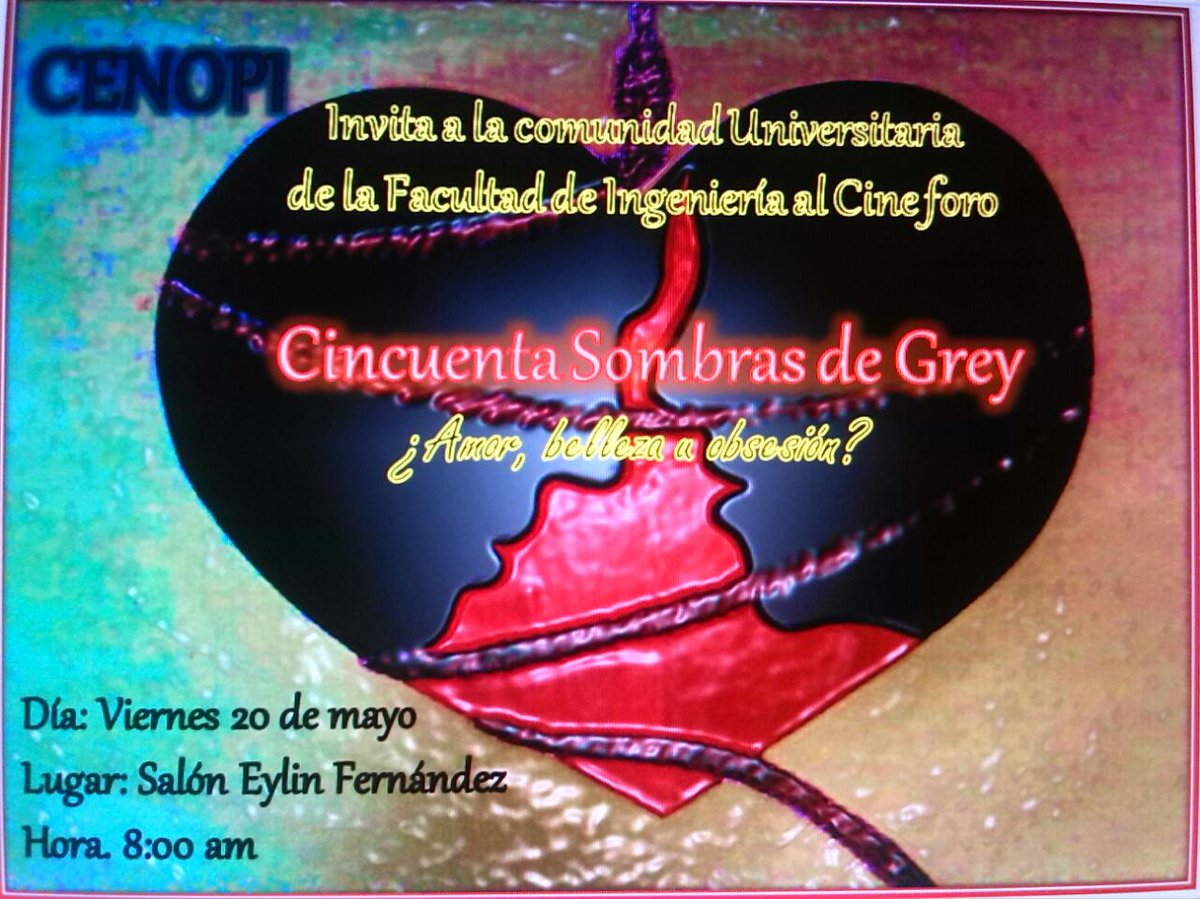 Cenopi1's tweet photo. No dejes de asistir al video foro ¿amor belleza u obsesion? https://t.co/dQ7MMSZut5