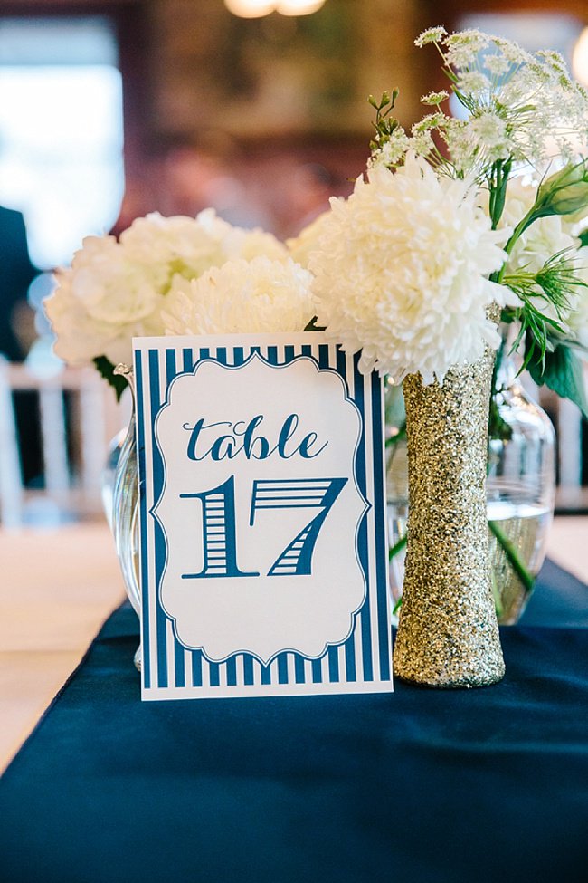 Navy blue and glittering gold details! <a href="/followriverland/">Riverland Studios</a> bit.ly/1NwLMmt