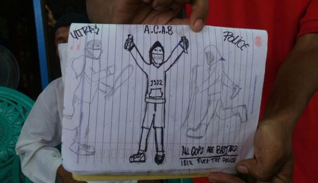 Gambar misterius yang dibuat oleh Alm Fahreza (The Jak) sebelum meninggal. 

- pict tempo