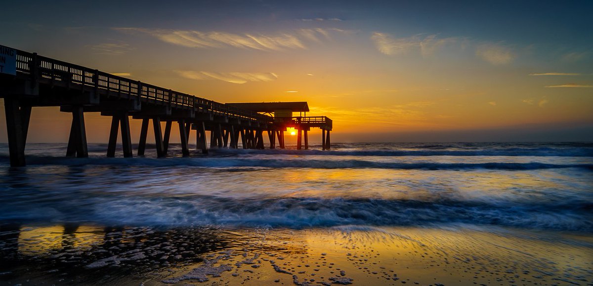 Tybee Island really early in the morning.
