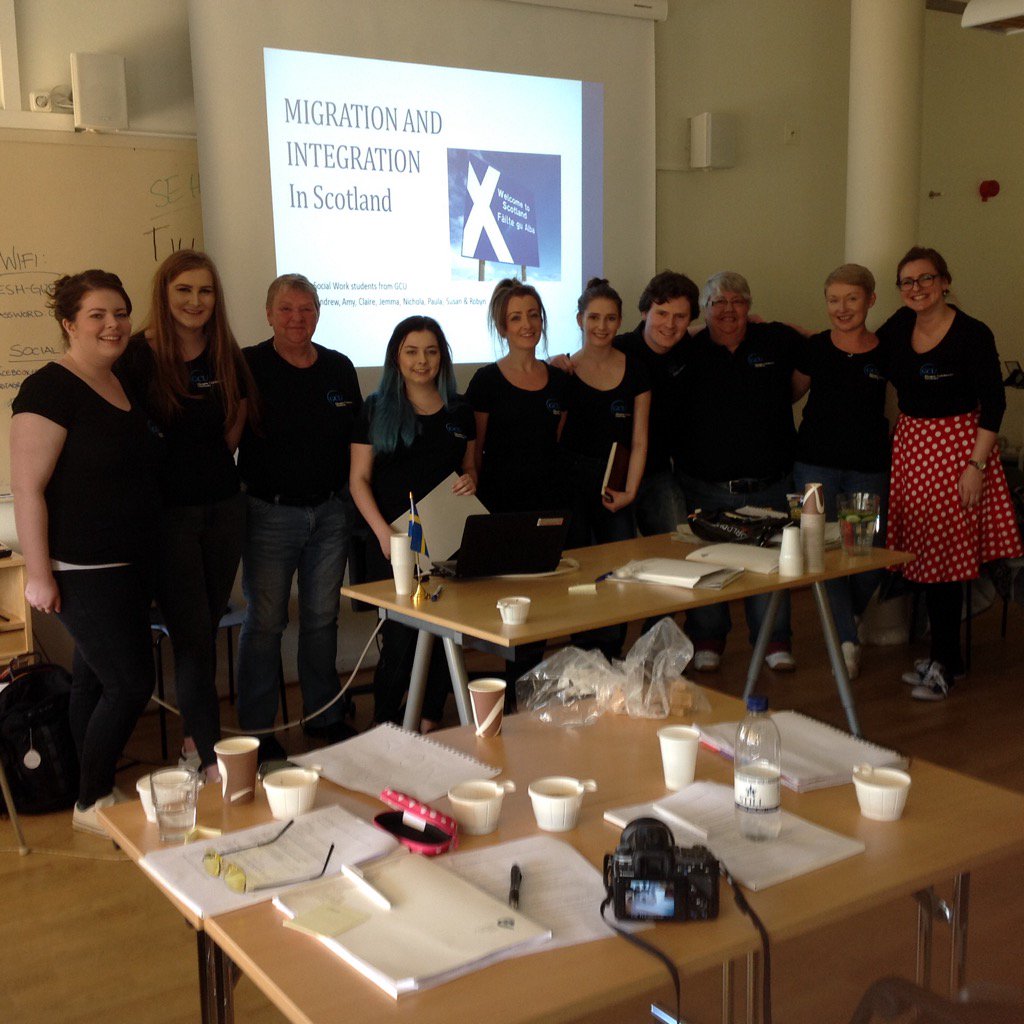 LynnMSheridan's tweet photo. Scottish students and staff from @GCUSocialWork at the start of their presentations #ESHGlobalSessions @scotgov https://t.co/QIPXc4HFzp
