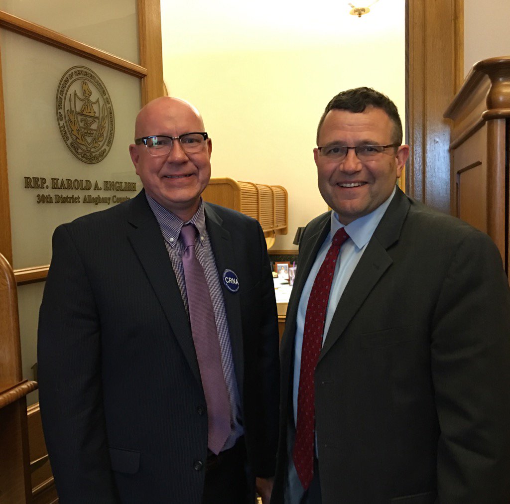 JohnMBorza's tweet photo. Meeting with State Rep. Hal English at the State Capitol in Harrisburg. #capitolday2016 https://t.co/kWVPUJLlBh