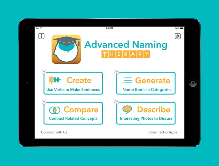 TactusTherapy's tweet photo. It's here! Advanced Naming Therapy is now available! New #SLPApp 4 #aphasia, #stroke, #TBI https://t.co/eWRDGGrJdN https://t.co/IUuHyZbnpF
