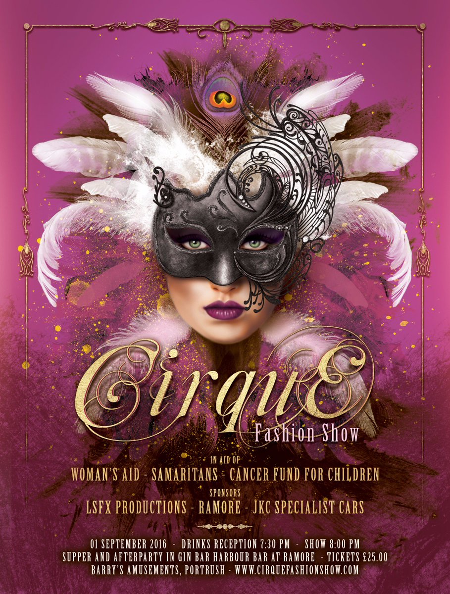 Cirque Fashion Show (@cirquefashion) on Twitter photo Delighted to share details of forthcoming Cirque Fashion Show at <a href="/BarrysPortrush/">Barrys Portrush</a> on 01 Sep #CirqueFashion #Portrush Delighted to share details of forthcoming Cirque Fashion Show at <a href="/BarrysPortrush/">Barrys Portrush</a> on 01 Sep #CirqueFashion #Portrush