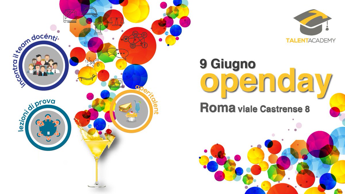TalentacademyIT's tweet photo. Nasce a Roma il grande laboratorio dei #talenti. Scopri come entrare nel mondo del #lavoro. Partecipa all'#openday. https://t.co/6zu8FqO3fA