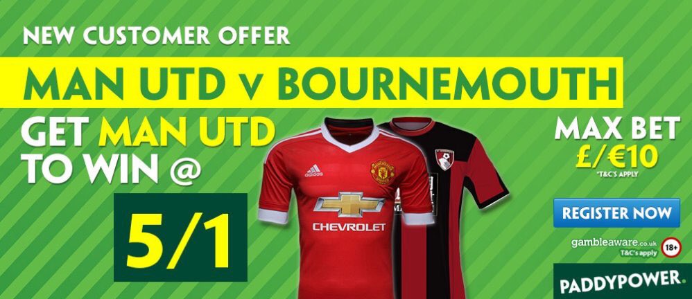 WowBet's tweet image. MASSIVE MUFC ODDS:

Get ManUtd to beat Bournemouth @ 5/1!!!

Here: pdy.pr/ManUFactS
