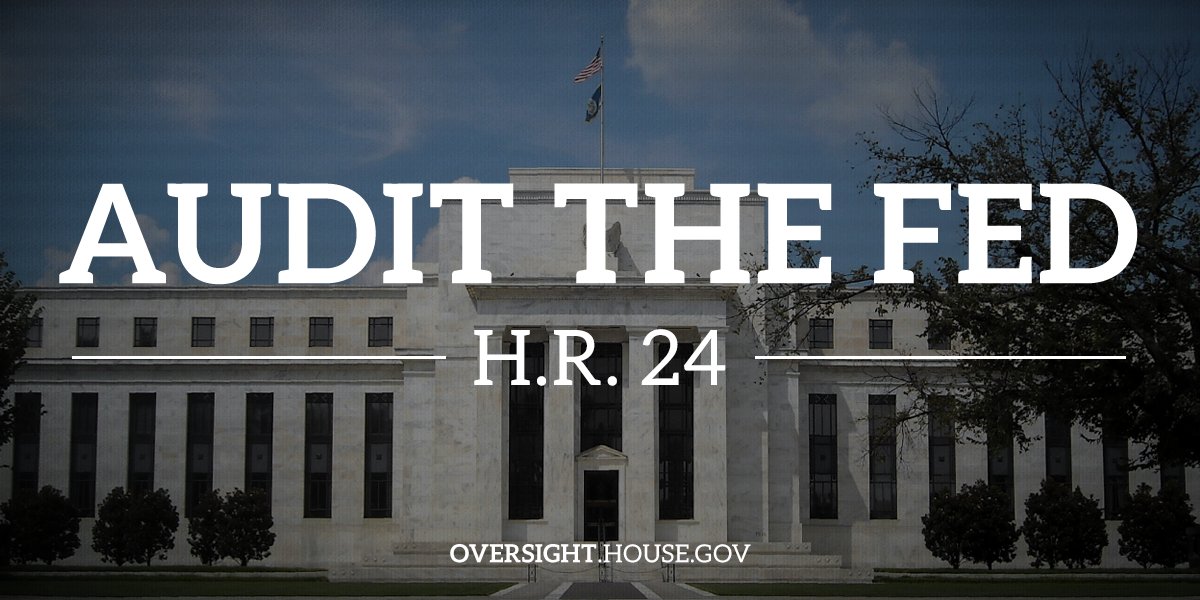 GOPoversight's tweet image. BREAKING: @RepThomasMassie bill to #AuditTheFed passes committee and is reported to the House.