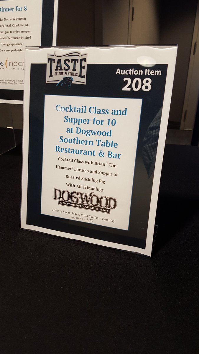 theportershouse's tweet photo. #tasteofthepanthers tonight at the stadium.  Bid high. Bid often.  #secondharvest https://t.co/N5dRMyHdLP