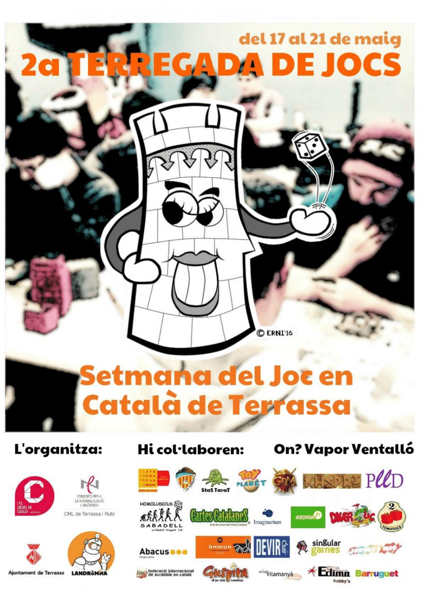 omniumterrassa's tweet photo. Comença la 2a Terregada de Jocs. Juguem en català! https://t.co/eZhBL3EDjr https://t.co/wKma21u1yG