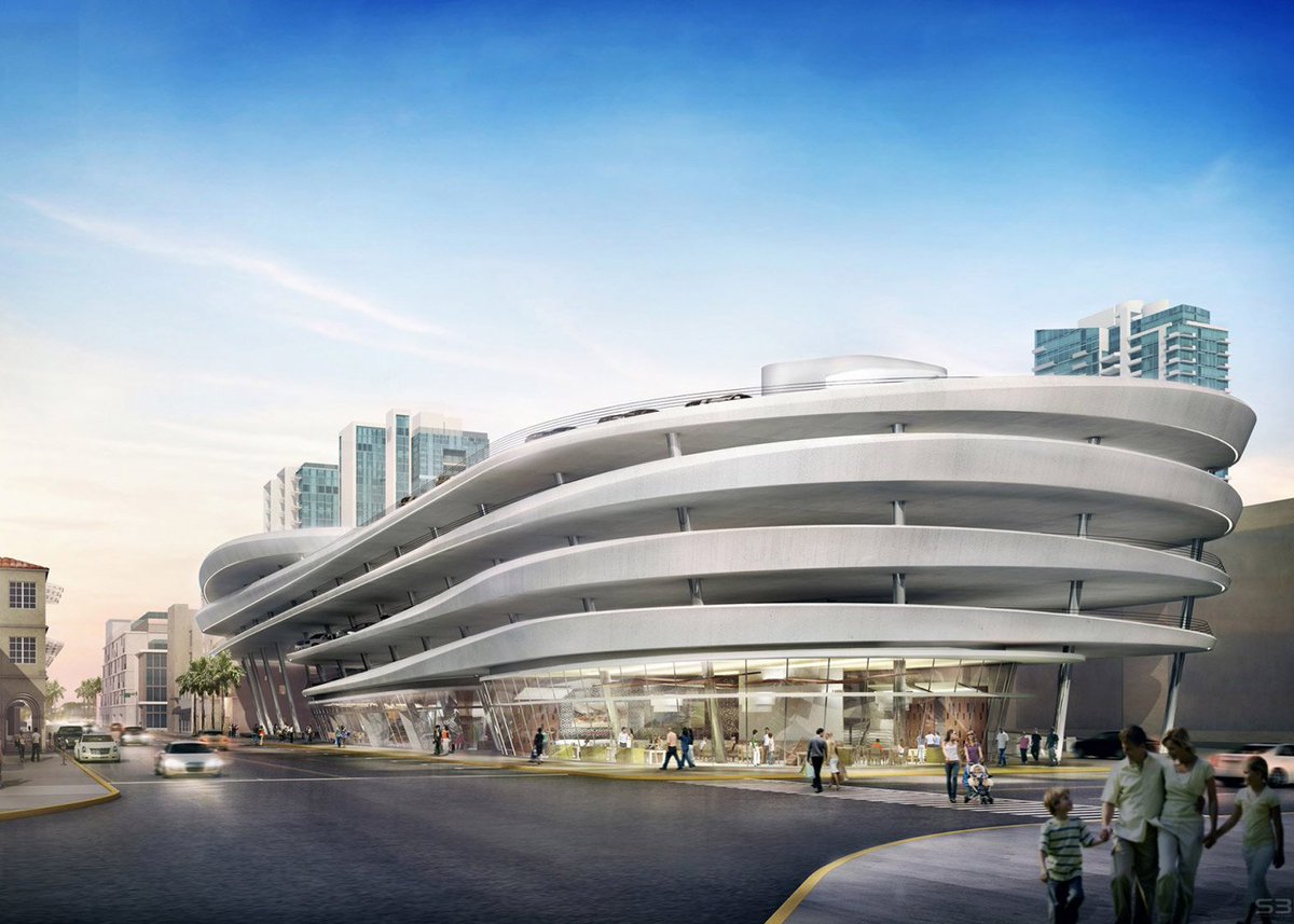 dezeen's tweet photo. Should Miami build Zaha Hadid's rejected car park design? https://t.co/JLdk8Om2eA https://t.co/fhR0tjloKj