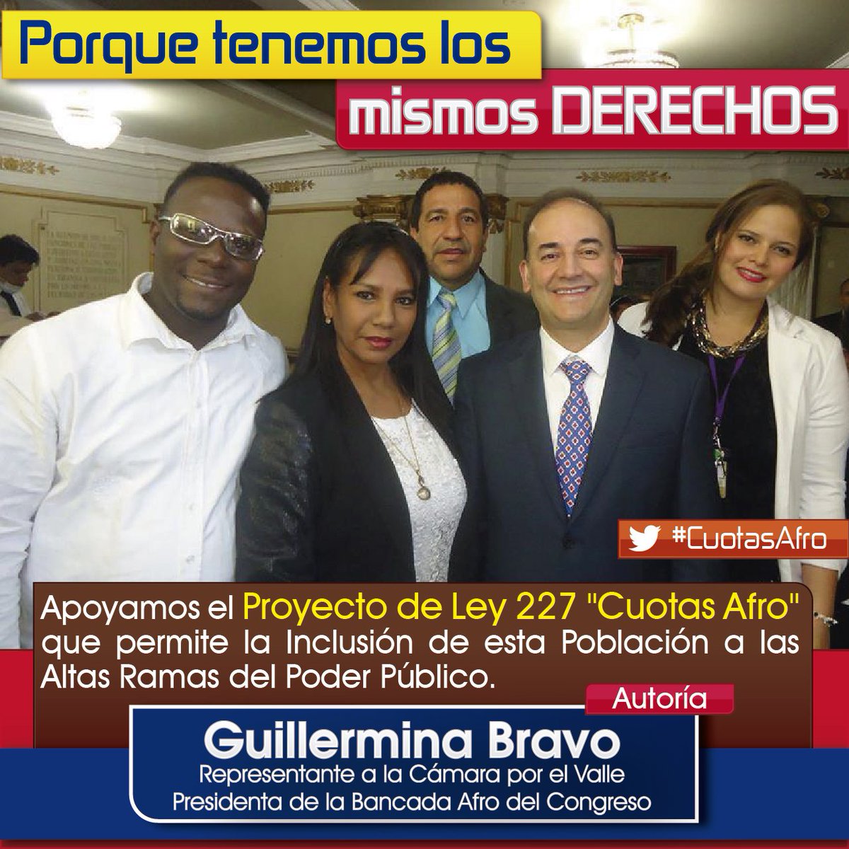 LideresTulua's tweet photo. Porque Tenemos los Mismos Derechos #CuotasAfro @AfroDesarrollo @Afrofeminas @RevistaViveAfro @amunafroco https://t.co/S7QPD4oSnh