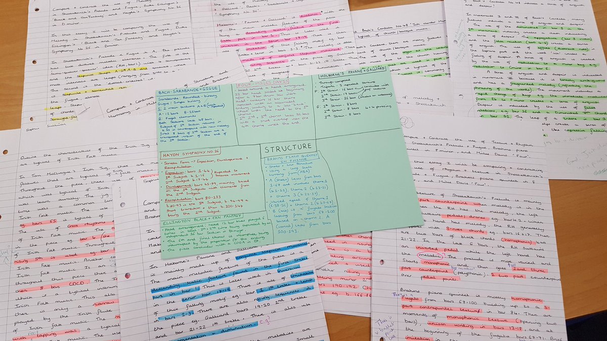 SHOMMUSIC's tweet photo. A2 essay marking &amp; revision this afternoon #A2Music #musedchat #examseason https://t.co/kMdFgwiL51