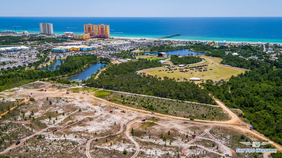 #jeepbeachjam arial view! It's was amazing! #offroadobstaclecourse #panamacitybeach #jbj2k16