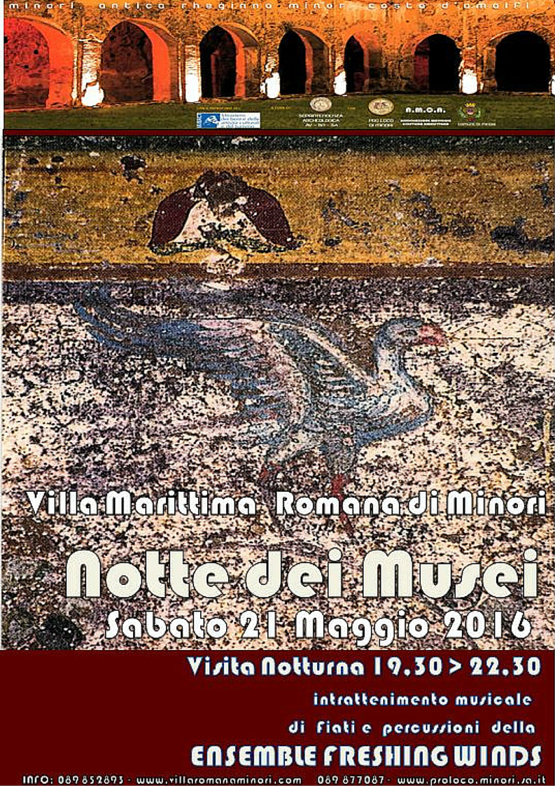 PLMinori's tweet photo. Nella suggestiva #VillaRomana di #Minori, concerto per la  #NottedeiMusei sabato 21 con l'Ensemble Freshing Winds https://t.co/I7bsj4p5xE