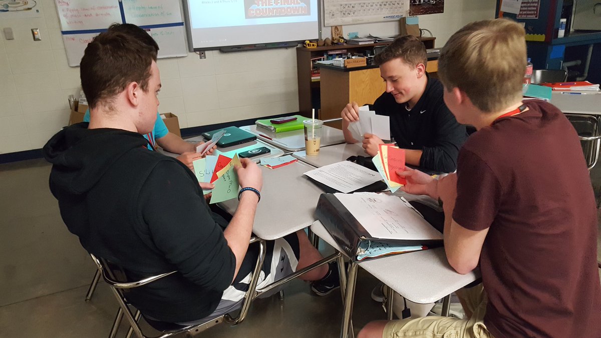 GHS_ScienceTeam's tweet image. Various review games for chemistry final--Kahoot, formula UNO, board game that launches rocket (by Josh Woodman)