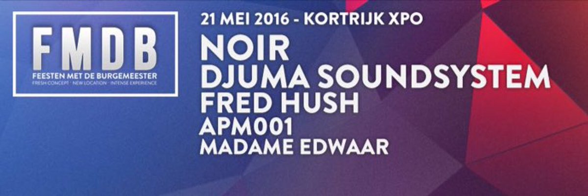 VincentVQ's tweet photo. Zaterdag 21 mei: https://t.co/dRUZt0f9II. @NoirMusic @DjumaSoundsyste @FredHush. Elke 5e RT = 2 gratis tickets. https://t.co/7yHsFl8idm