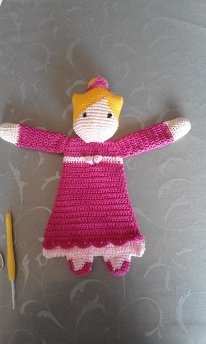 Lappenpop prinses/ princess ragdoll #haken #crochet #alasascha