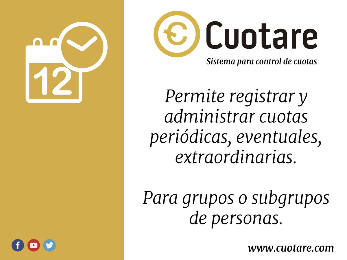 cuotare's tweet photo. #Cuotare se adapta a las necesidades de tu #negocio: registra y la administra diversos tipos de pagos. #TI https://t.co/RiH2ymdiRb