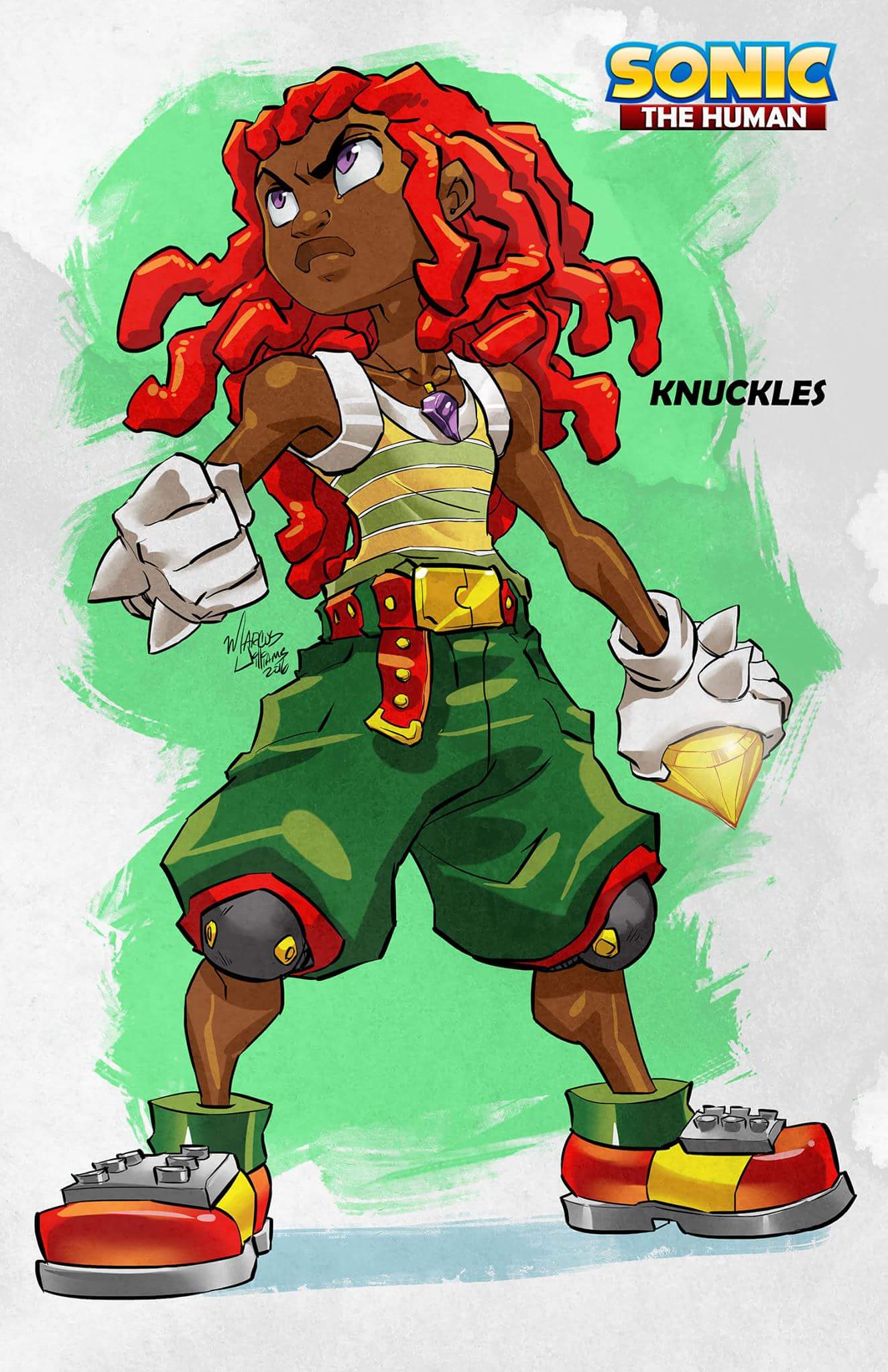 marcus williams on X: "Knuckles the Human from my concept "Sonic the Human"  Peace ya'll. https://t.co/JLzSsxEr8n" / X