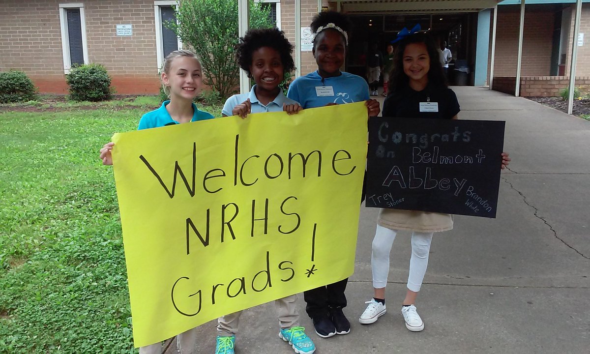posteducation's tweet photo. Students at NRE prepare to meet NRHS seniors! The soon to be graduates will walk through the school's halls today. https://t.co/xfUOSObcla