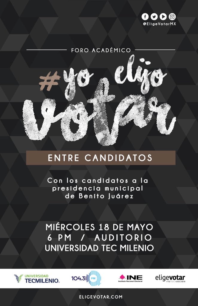 UnaMarketera's tweet photo. Invitación oficial :) Los esperamos @DonLimon @EligeVotarMX @TECMILENIOQROO @Brunocancun1 @HernanVillatoro https://t.co/R9EqU5dg2g