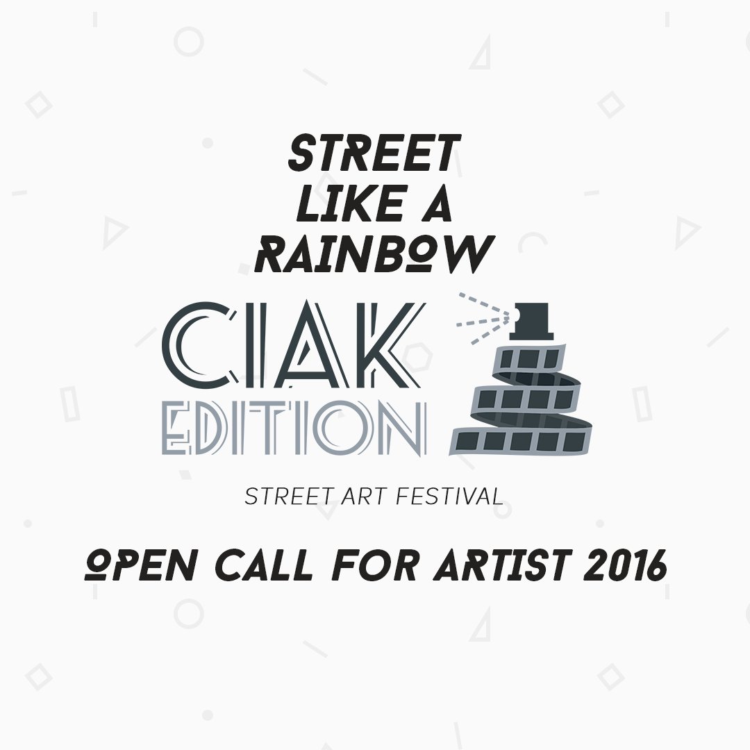 Open Call for Artist 2016 by Street Like a Rainbow // Street Art Festival
Disponibile qui > goo.gl/bU3Eld