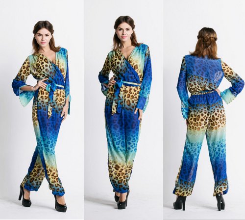 NUEVA COLECCIÓN: Mono largo de gasa con estampado de leopardo, SÓLO 40€